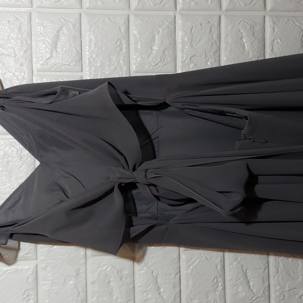 Azazie Everett Dress Steel Gray Size 8 - Picture 7 of 16